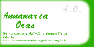 annamaria oras business card